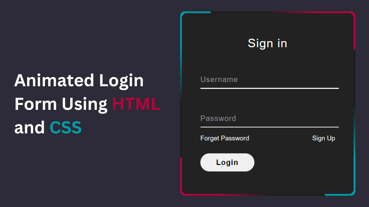 Animated Login Form